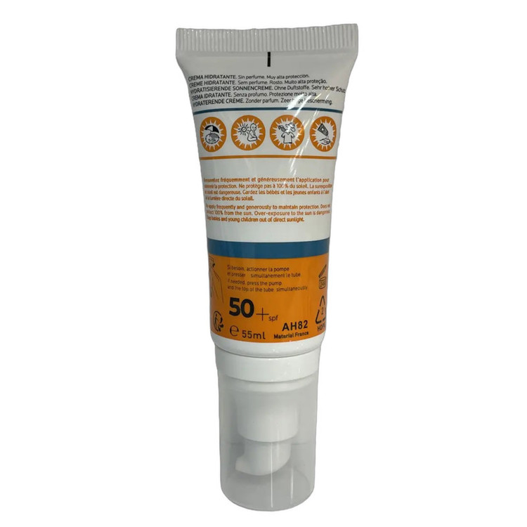 کرم ضد آفتاب بیرنگ صورت و دور چشم و گردن، دست و پا SPF 50 مدل پرنسس لیدی کد fg57 محافظ UVA/UVB مناسب برای انواع پوست حجم 55 میلیلیتر