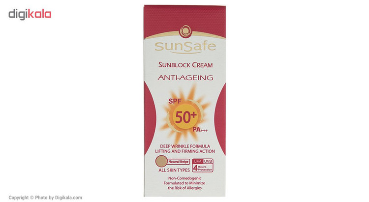 کرم ضد آفتاب رنگی سان سیف SPF 50 مدل All مناسب انواع پوست حجم 50 میلیلیتر