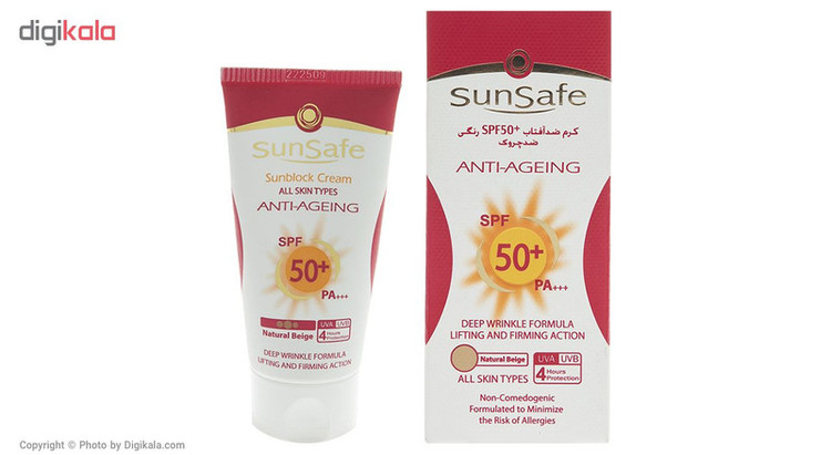 کرم ضد آفتاب رنگی سان سیف SPF 50 مدل All مناسب انواع پوست حجم 50 میلیلیتر