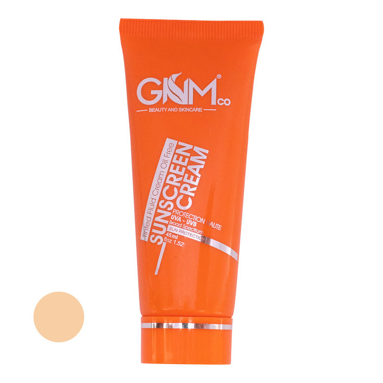 کرم ضد آفتاب رنگی جی ان ام SPF 50 مدل Highly Effective MIX1 محافظ UVA ،UVB و PA++، ضد حساسیت، مناسب پوستهای مختلط حجم 45 میلیلیتر
