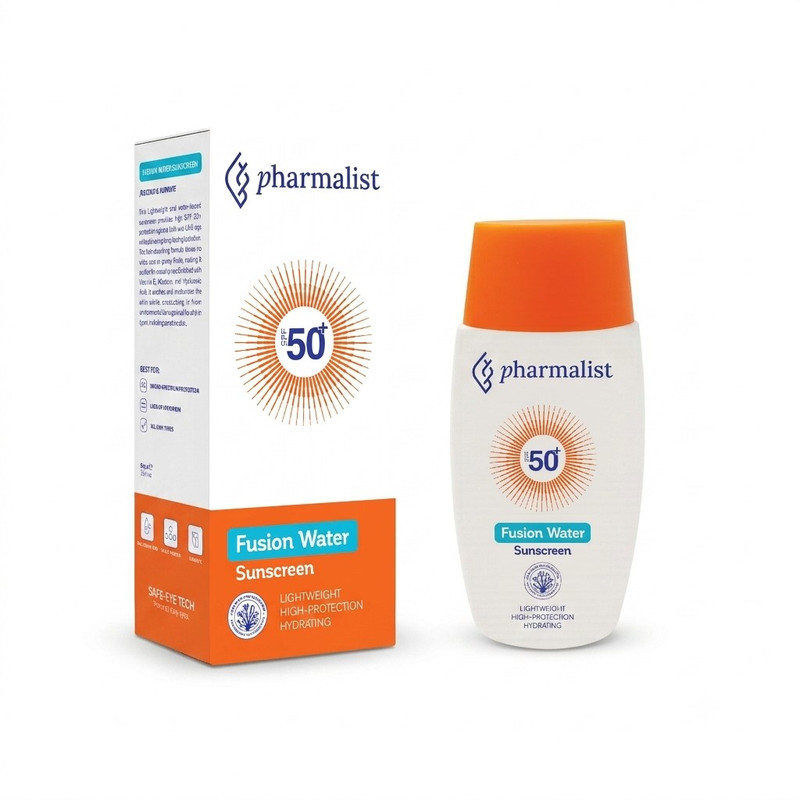 فلوئید ضد آفتاب بی‌رنگ صورت و گردن فارمالیست SPF 50 مدل Fusion water ‌محافظ در برابر اشعه UVA و UVB مناسب برای انواع پوست حجم 50 میلی‌لیتر