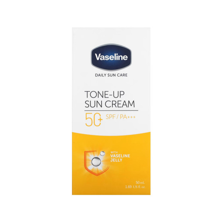 کرم ضد آفتاب بدون رنگ وازلین SPF 50 مدل tone_up مناسب انواع پوست حجم 50 میلیلیتر