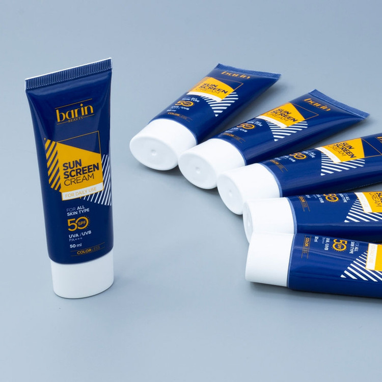کرم ضد آفتاب بدون رنگ بارین بیوتی SPF 50 مدل CL مناسب انواع پوست حجم 50 میلیلیتر
