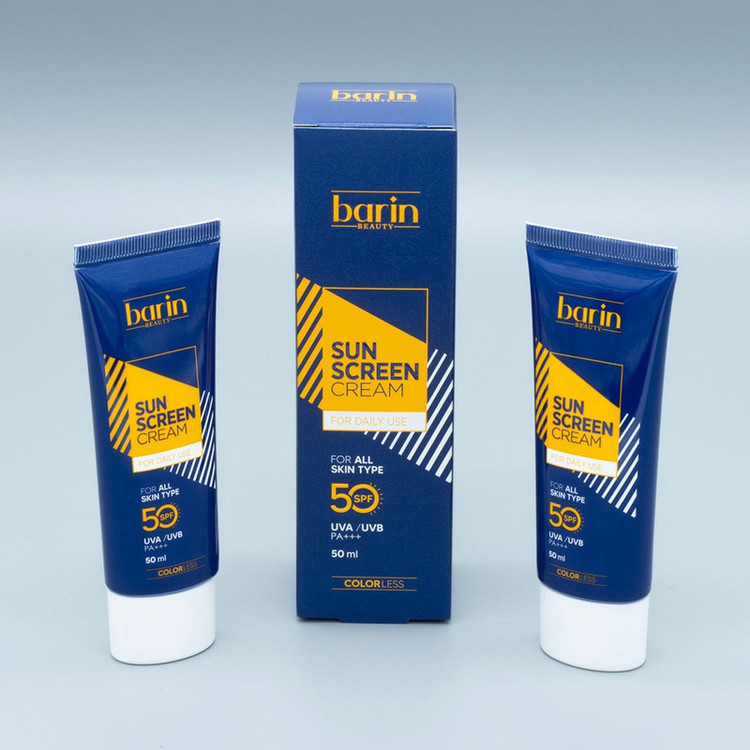 کرم ضد آفتاب بدون رنگ بارین بیوتی SPF 50 مدل CL مناسب انواع پوست حجم 50 میلیلیتر