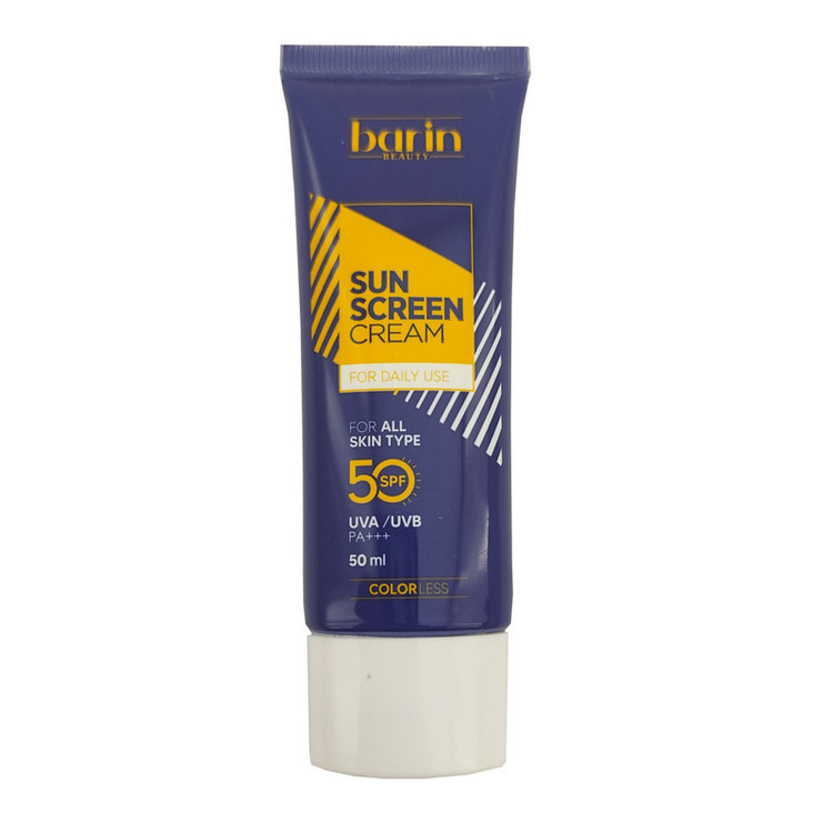 کرم ضد آفتاب بدون رنگ بارین بیوتی SPF 50 مدل CL مناسب انواع پوست حجم 50 میلیلیتر