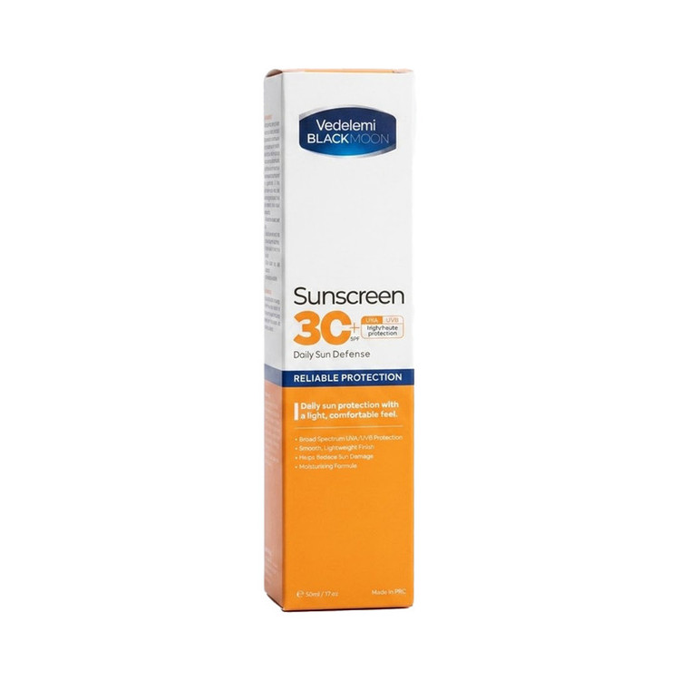 کرم ضد آفتاب بیرنگ صورت ودلمی SPF 30 مدل Daily Sun Defence محافظ UVA/UVB مناسب برای انواع پوست حجم 50 میلیلیتر