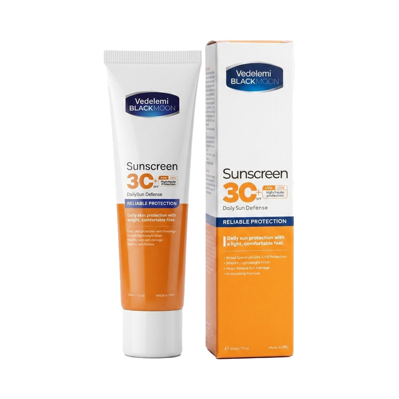 کرم ضد آفتاب بی‌رنگ صورت ودلمی SPF 30 مدل Daily Sun Defence محافظ UVA/UVB ‌مناسب برای انواع پوست حجم 50 میلی‌لیتر