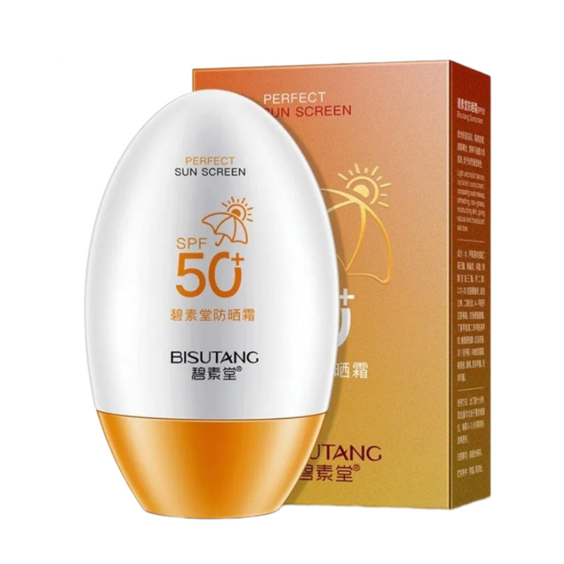 کرم ضدآفتاب بی رنگ  دست و صورت بیسوتانگ 50 spf مدل 01محافظ UVA/UVB مناسب برای انواع پوست حجم 55 میلی لیتر