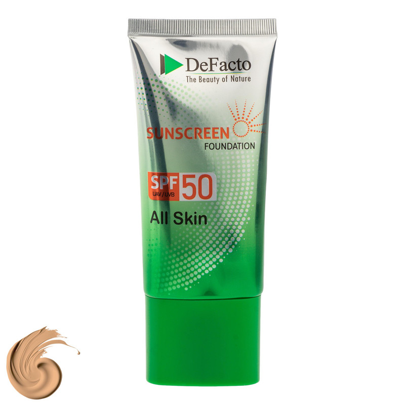 کرم ضد آفتاب رنگی صورت دیفکتو SPF 50 مدل LB ‌محافظ در برابر اشعه UVA،UVB مناسب برای انواع پوست حجم 50 میلی‌لیتر