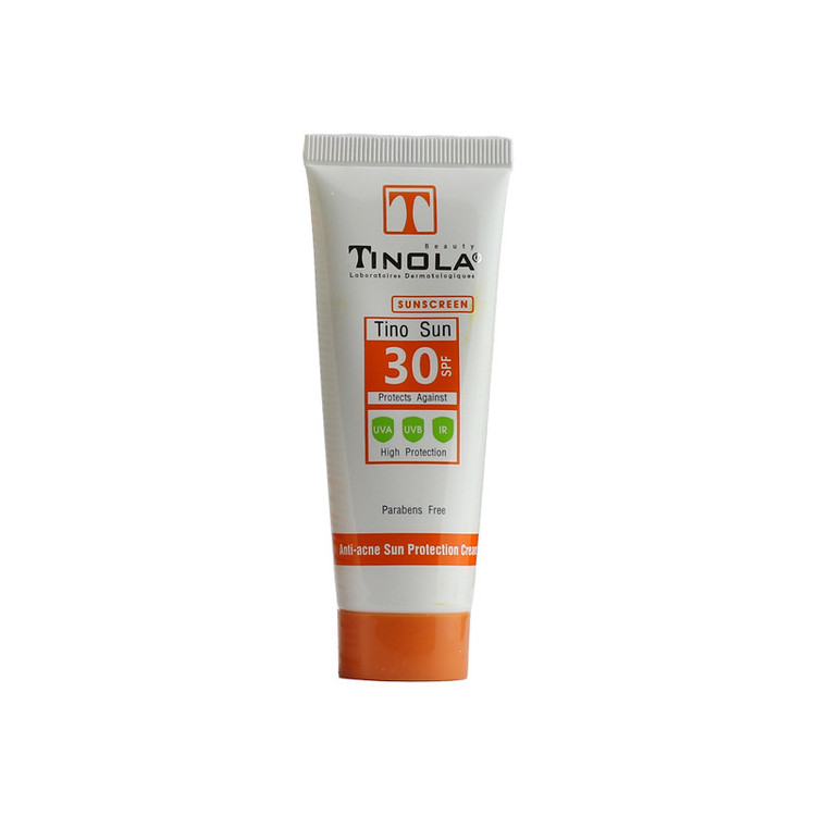 کرم ضد آفتاب بدون رنگ تینولا بیوتی SPF 30 مدل Tino Sun مناسب پوستهای چرب و مختلط حجم 40 میلیلیتر