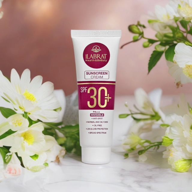 کرم ضدآفتاب بیرنگ ایلابرت، SPF 30، مدل ضد لک 30 پلاس، مناسب پوستهای معمولی و چرب با حجم 40 میلیلیتر، محافظتکننده در برابر اشعههای UVA و PA ،UVB+++، ضد لک و پیری، دارای فرمولاسیون فاقد چربی، با ماندگاری 2 ساعته