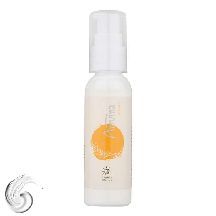 کرم ضد آفتاب بیرنگ صورت آرت وینا SPF 50 مدل Sun Guard محافظ +++PA مناسب برای انواع پوست حجم 50 میلیلیتر