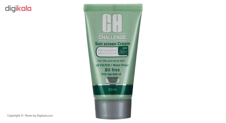 کرم ضد آفتاب چلنج مدل Tinted For Oily And Acne Skin حجم 50 میلی لیتر
