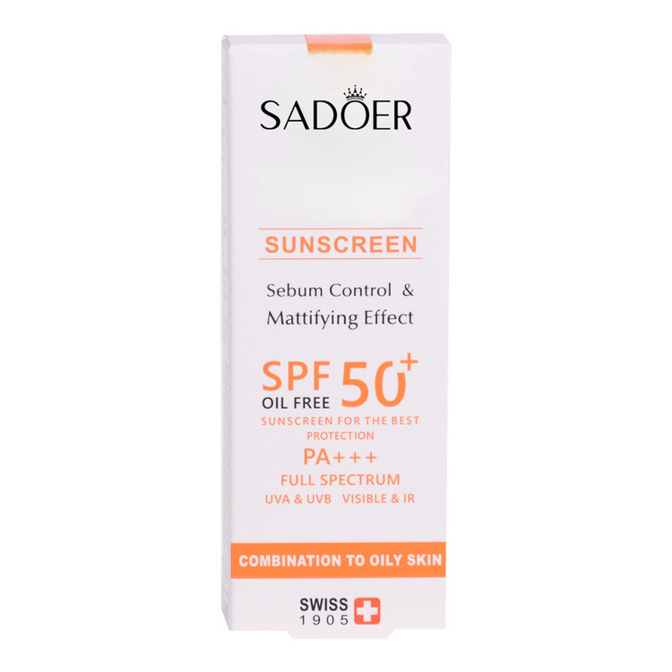 کرم ضدآفتاب بدون رنگ سادور SPF 30 مدل PI محافظ UVB,UVAوP+++ مناسب انواع پوست حجم 40 میلیلیتر
