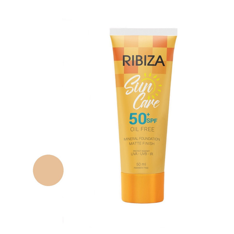 کرم ضد آفتاب رنگی ری بی زا SPF 50 مدل 01 مناسب انواع پوست حجم 50 میلی لیتر