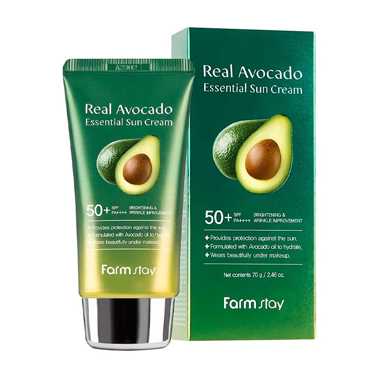 کرم ضد آفتاب بدون رنگ فارم استی SPF50 مدل Real Avocado حجم 73 میلی لیتر