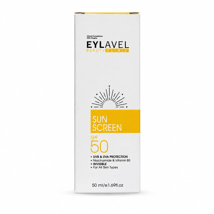 کرم ضدآفتاب بی رنگ ایلاول SPF50 مدل PA++ محافظ در برابر UVA , UVB مناسب انواع پوست حجم 50 میلی لیتر