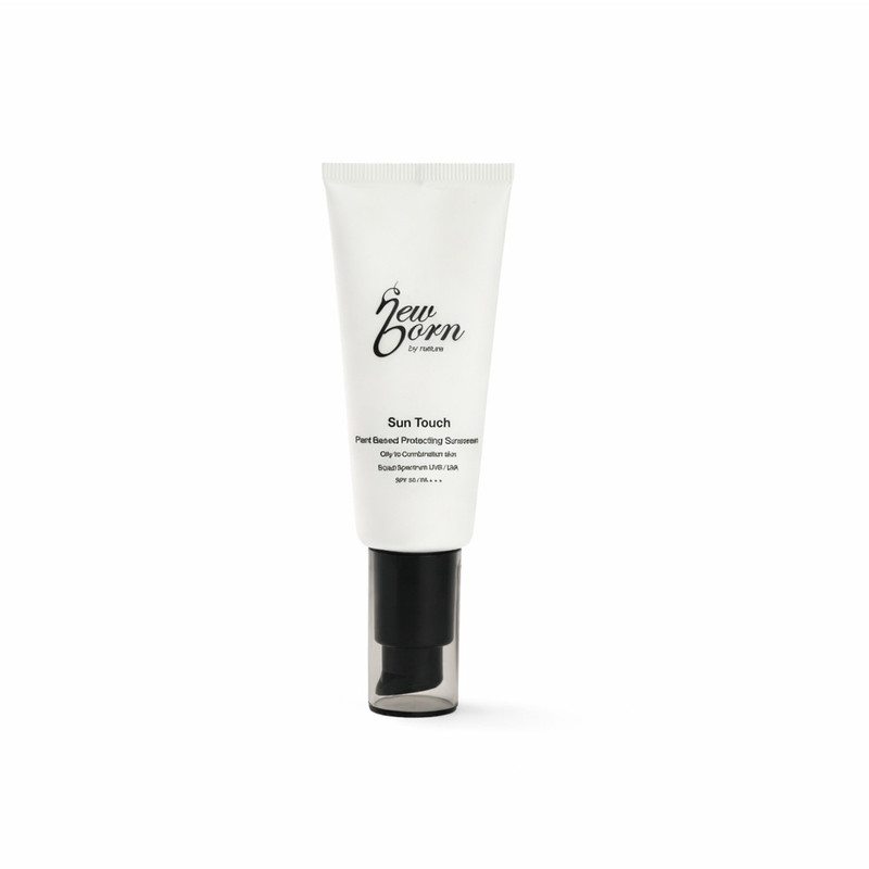 کرم ضد آفتاب بی‌رنگ صورت و گردن نیو بُرن SPF 50 مدل smooth touch محافظ UVA/UVB ‌مناسب برای پوست مختلط و چرب حجم 40 میلی‌لیتر