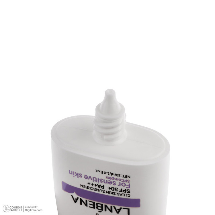 کرم ضد آفتاب بدون رنگ لنبنا SPF 50 مدل sensitive حاوی محافظ UVB و UVA مناسب پوست های حساس حجم 30 میلی لیتر