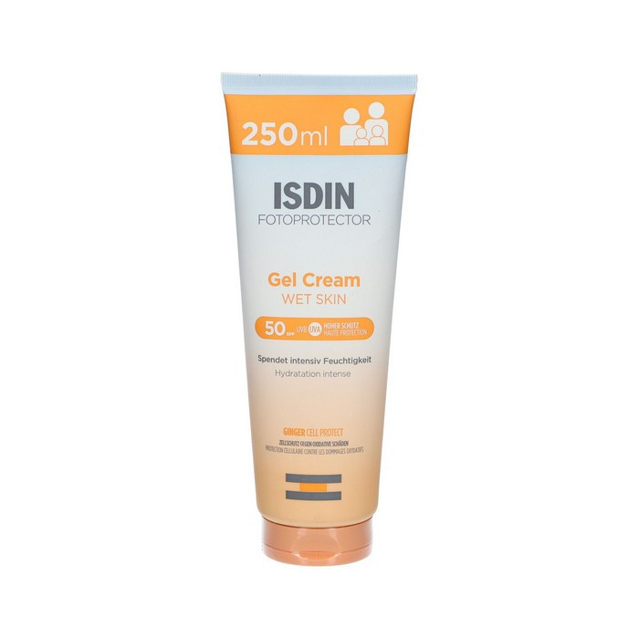 ژل ضد آفتاب بدون رنگ ایزدین SPF 50 مدل Fotoprotector مناسب پوستهای حساس حجم 250 میلیلیتر