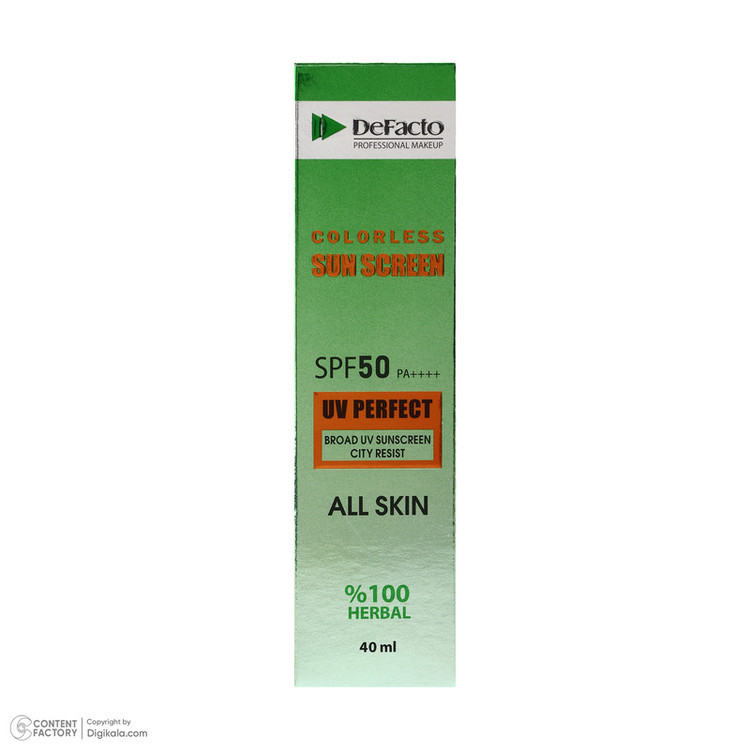 کرم ضد آفتاب بیرنگ دیفکتو SPF 50 مدل professional مناسب برای انواع پوست حجم 40 میلیلیتر