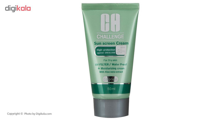 کرم ضد آفتاب چلنج مدل Colorless For Dry Skin حجم 50 میلی لیتر