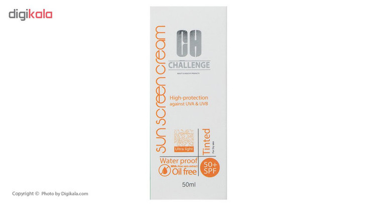 کرم ضد آفتاب چلنج مدل Tinted For Dry Skin حجم 50 میلی لیتر