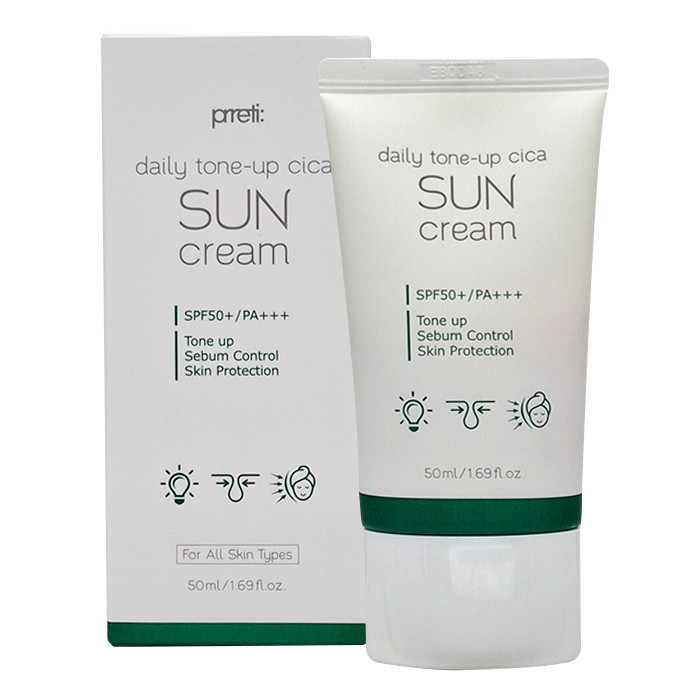 کرم ضد آفتاب رنگی پرتی SPF 50 مدل تون آپ مناسب انواع پوست حجم 50 میلیلیتر