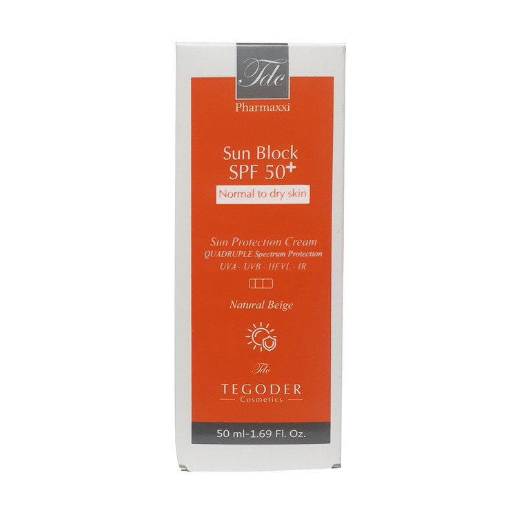 کرم ضد آفتاب رنگی تگودر SPF 50 مدل su02 مناسب پوست خشک و حساس حجم 50 میلیلیتر