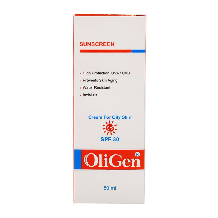 کرم ضد آفتاب بدون رنگ الی ژن SPF 30 مدل wrinkle reduce مناسب پوستهای چرب حجم 50 میلیلیتر
