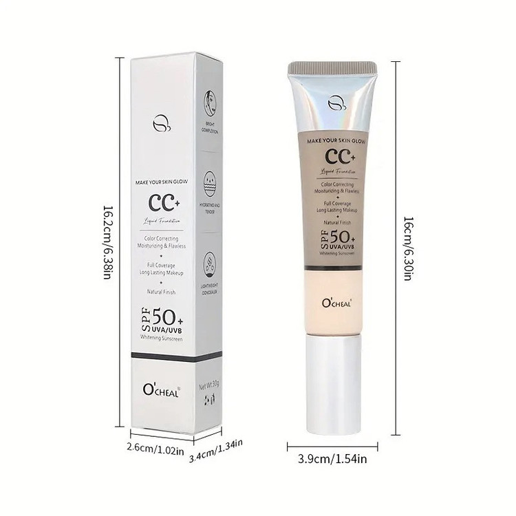 کرم ضدآفتاب رنگی اوچیل SPF 50 مدل C ممحافظ UVA ،UVB و PA+++ ضد چروک مناسب انواع پوست حجم 40 میلی لیتر