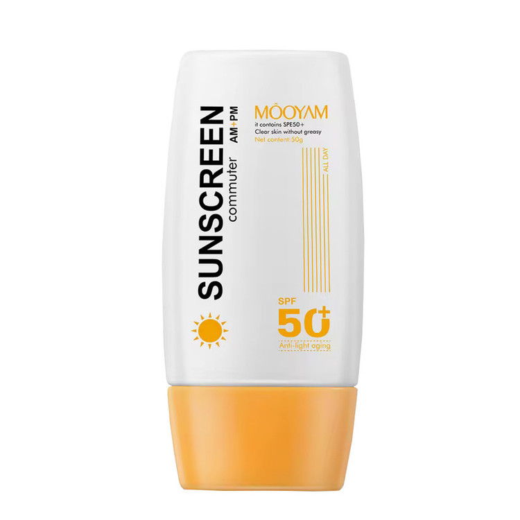 کرم ضد آفتاب بدون رنگ مویام SPF 50 مدل Commuter محافظ UVA،UVB مناسب برای انواع پوست حجم 48 میلیلیتر