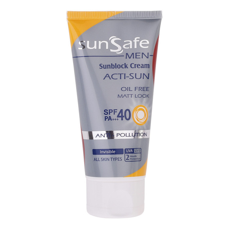 کرم ضد آفتاب بدون رنگ سان سیف SPF 40 مدل ACTI-SUN مناسب برای انواع پوست حجم 50 میلیلیتر