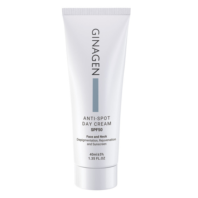 کرم ضد آفتاب بدون رنگ ژیناژن SPF 50 مدل Anti Spot مناسب انواع پوست حجم 40 میلیلیتر