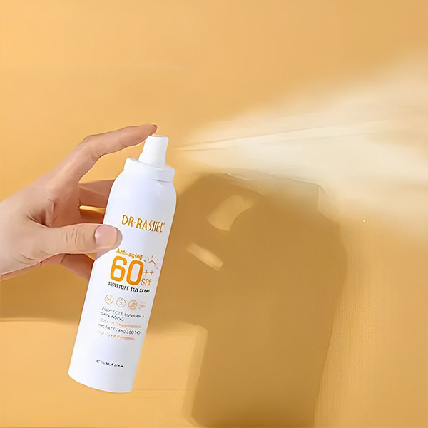 اسپری ضد آفتاب بدون رنگ دکتر راشل SPF 60 مدل anti aging مناسب برای انواع پوست حجم 150 میلیلیتر