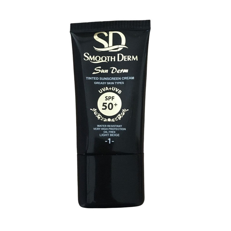 کرم ضدآفتاب بی رنگ اسموت درم SPF50 مدل OS محافظ UVA و UVB مناسب پوست چرب حجم ۴۰ میلی لیتر