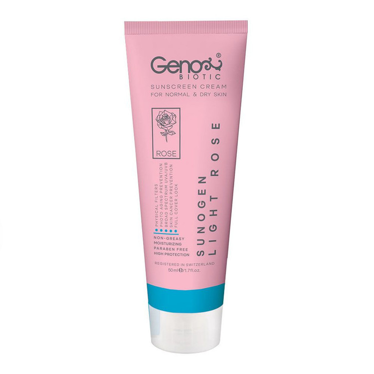 کرم ضد آفتاب ژنوبایوتیک مدل rose 395 حجم 50 میلی لیتر
