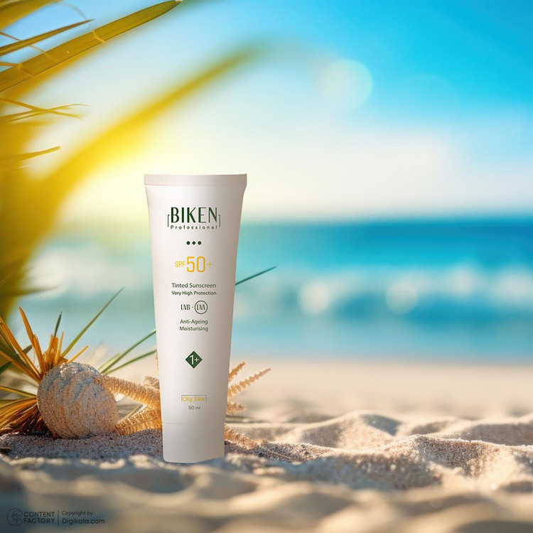 کرم ضدآفتاب رنگی بیکن +SPF50 شماره +1، مناسب پوستهای چرب، حجم 50 میلیلیتر