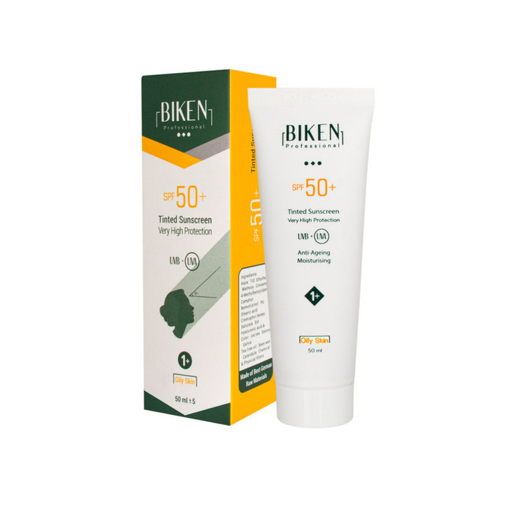 کرم ضدآفتاب رنگی بیکن +SPF50 شماره +1، مناسب پوستهای چرب، حجم 50 میلیلیتر