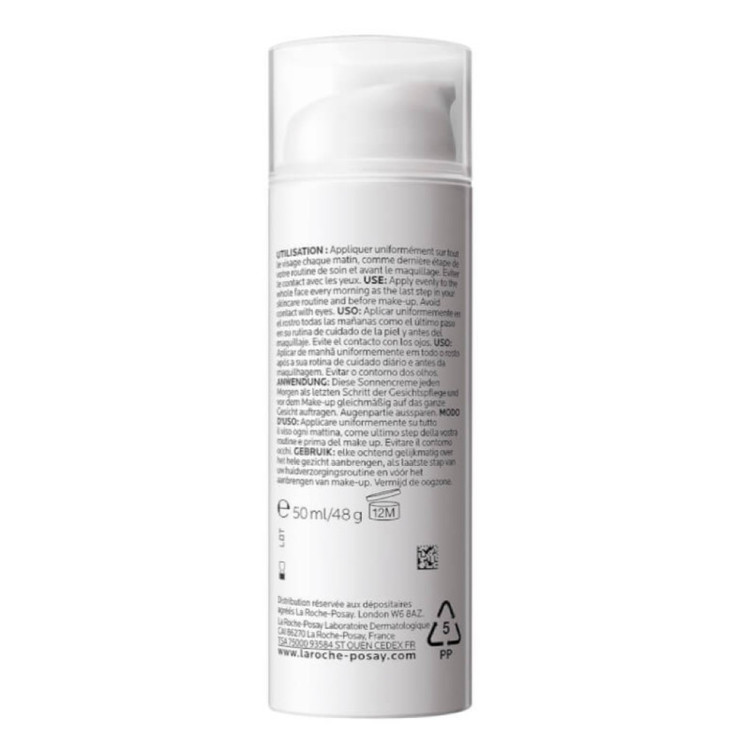 کرم ضد آفتاب بدون رنگ لاروش پوزای SPF 50 مدل ANTHELIOS OIL CORRECT مناسب پوستهای چرب و مختلط حجم 50 میلیلیتر