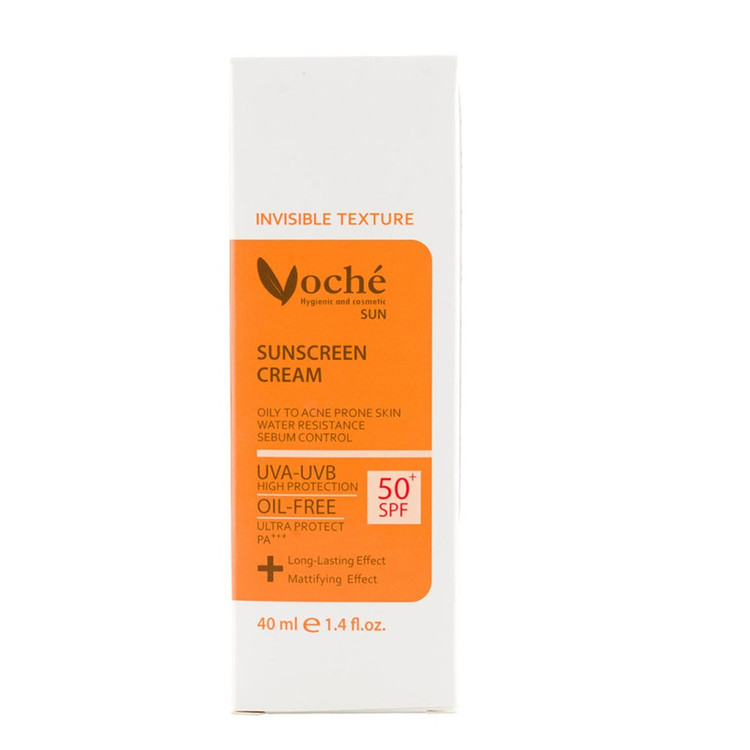 کرم ضد آفتاب بدون رنگ وچه SPF 50 مدل OTA مناسب پوستهای چرب و مستعد آکنه حجم 40 میلیلیتر