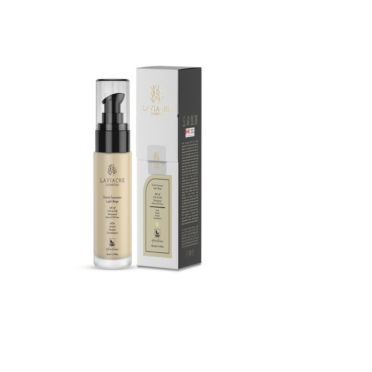کرم ضد آفتاب رنگی لاویاچه +SPF 50 مدل ضد آب L مناسب انواع پوست حجم 50 میلیلیتر