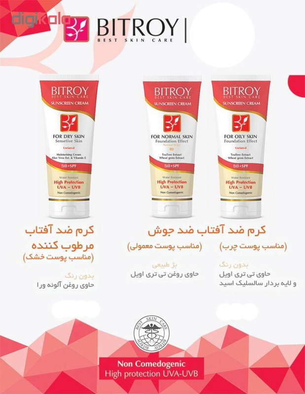 کرم ضدآفتاب رنگی بیتروی مدل Foundation Effect Spf 40 حجم 40 میلی لیتر