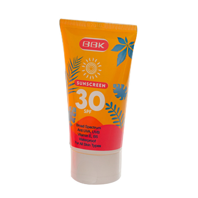کرم ضد آفتاب بی رنگ ببک مدل SPF30 مناسب انواع پوست حجم 50 میلی لیتر