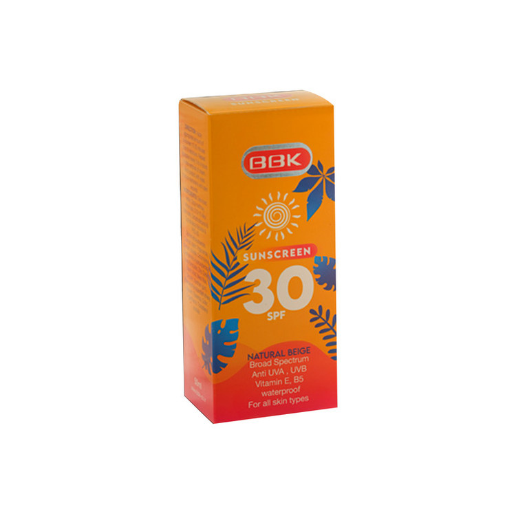 کرم ضد آفتاب بی رنگ ببک مدل SPF30 مناسب انواع پوست حجم 50 میلی لیتر