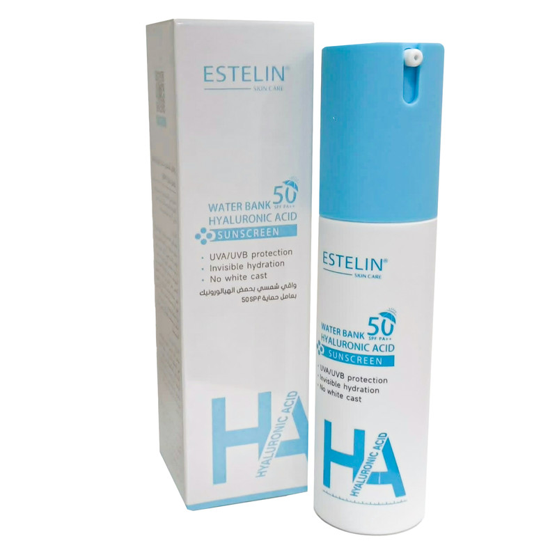 کرم ضد آفتاب بی رنگ استیلن SPF50 مدل هیالورونیک اسید محافظ UVA و UVB و PA++ مناسب برای انواع پوست حجم 60 میلی لیتر