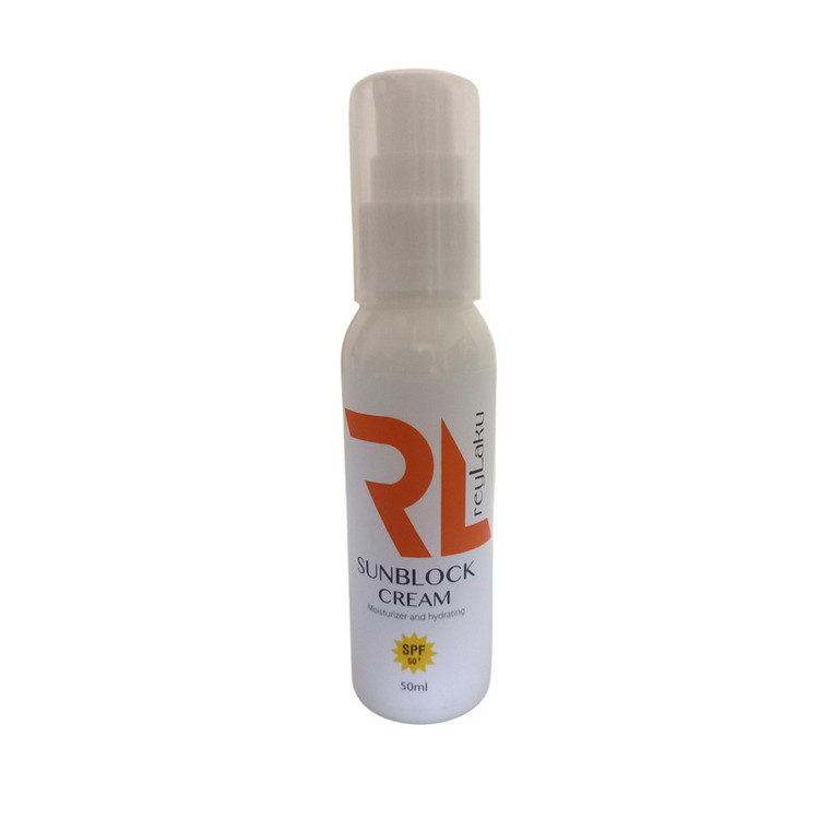 کرم ضد آفتاب بدون رنگ ری لاکو SPF 50 مدل 00 محافظ UVA ،UVB و ir، آبرسان و ضد چروک ، مناسب انواع پوست حجم 50 میلی لیتر