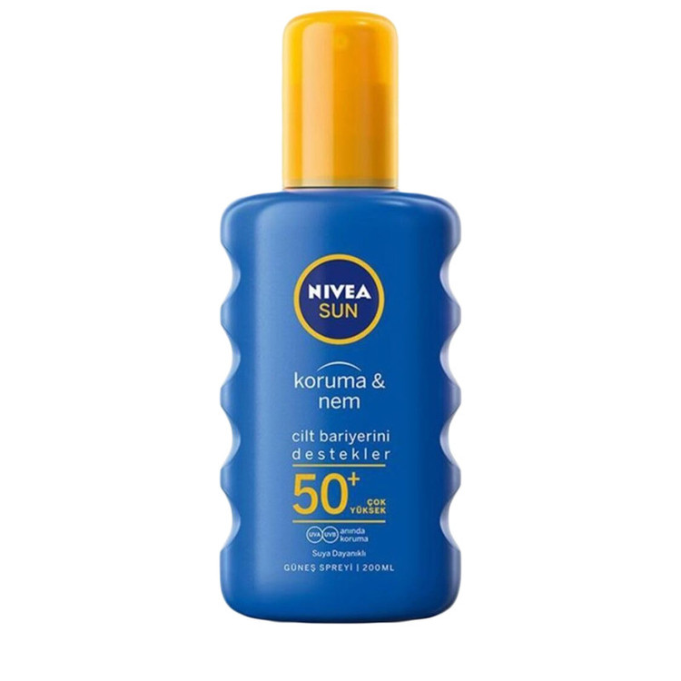 اسپری ضد آفتاب بدون رنگ نیوآ SPF 50 مدل koruma مناسب برای انواع پوست حجم 200 میلیلیتر