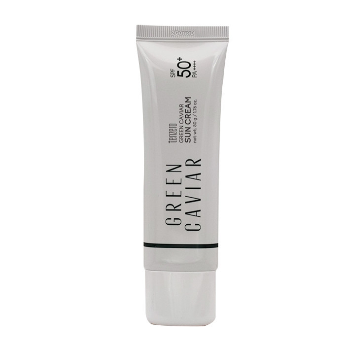 کرم ضد آفتاب بدون رنگ تن زیرو SPF 50 مدل Green Caviar مناسب انواع پوست حجم 50 میلیلیتر