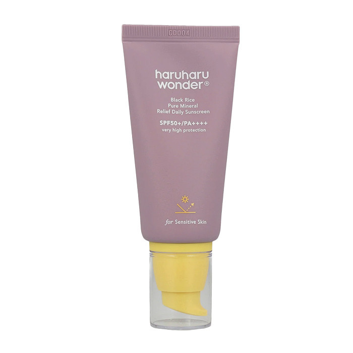 کرم ضد آفتاب بدون رنگ هاروهارو واندر SPF 50 مدل برنج سیاه مناسب پوستهای حساس حجم 50 میلیلیتر